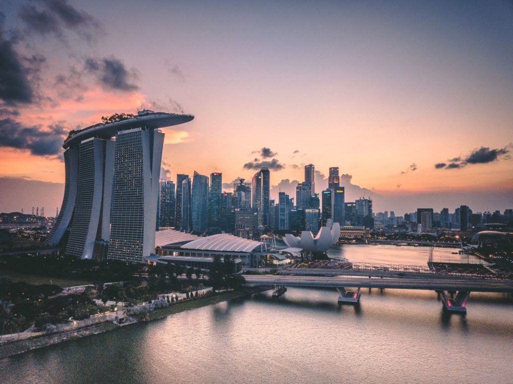 singapore at sunset