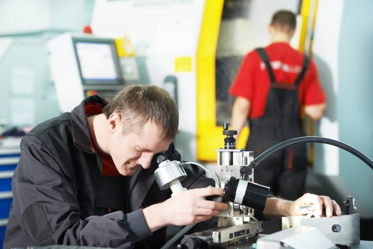 a young employee using modern tools at work
