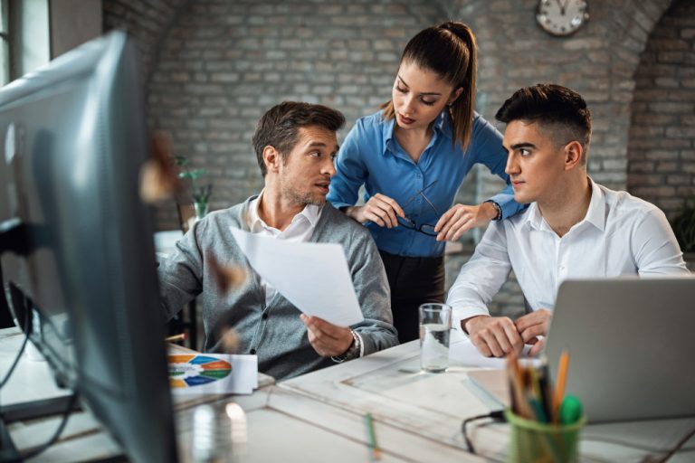 people working together