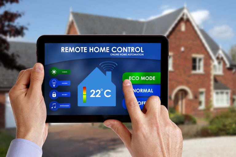 accessing the home using tablet