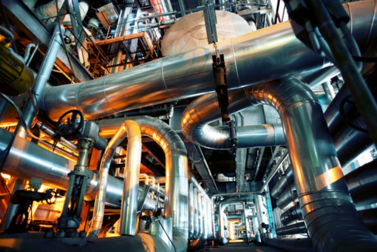 equipment cables inside industrial area